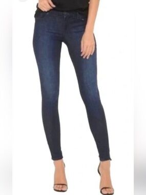 Mott & Bow High Rise Skinny Jeans Size 25 x 28 Dark Wash Stretch Denim